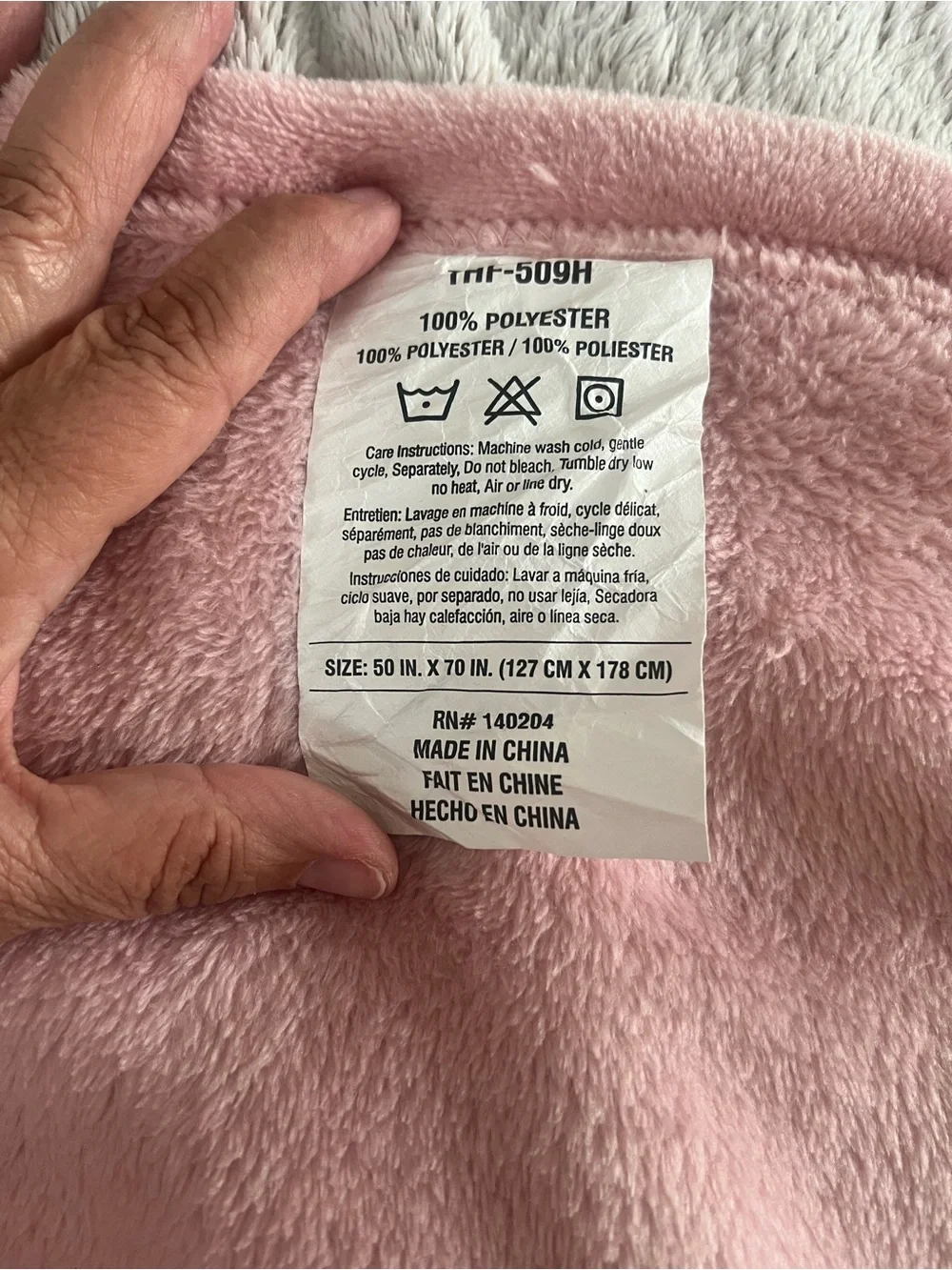 Blush Pink Fringe Throw Blanket